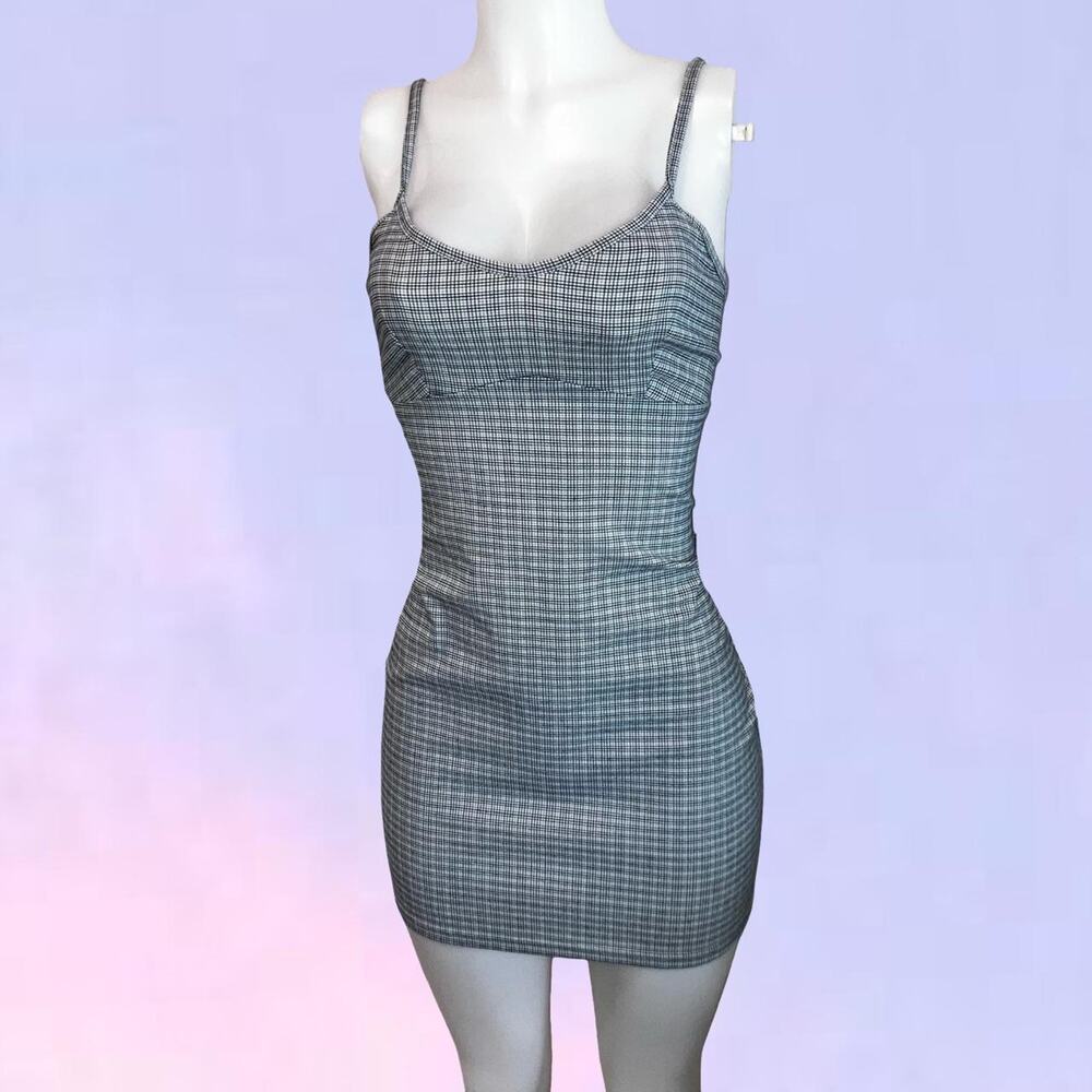 Vintage 90s y2k plaid mini dress